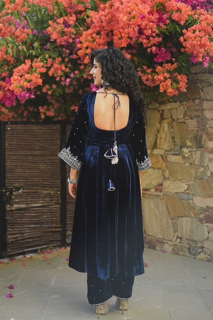 Royal Blue Velvet Suit