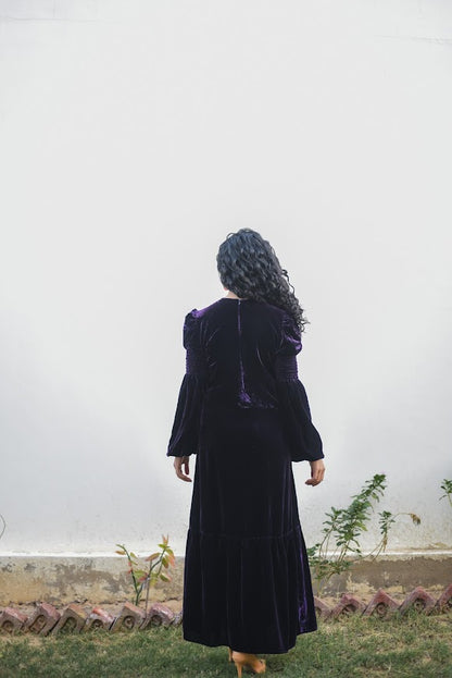 Violet Velvet Dress