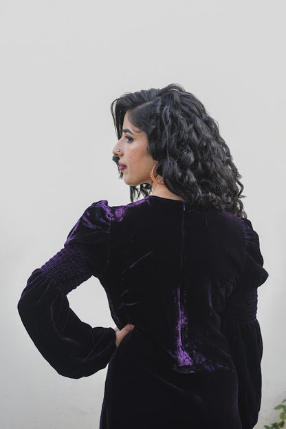 Violet Velvet Dress