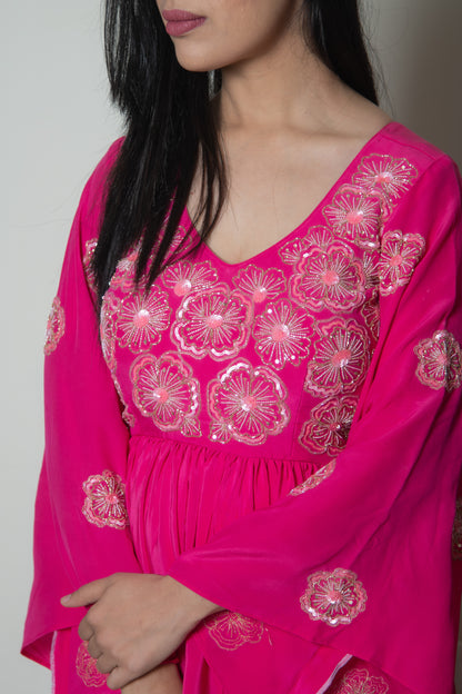 Rose V Neck Gown