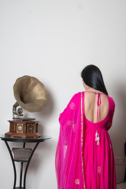 Rose V Neck Gown