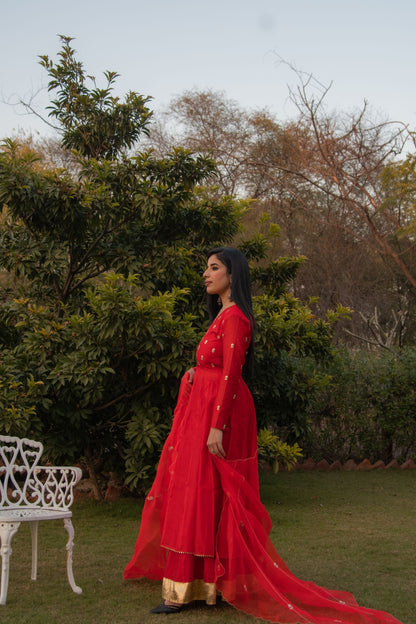 Amaranth Zardozi Anarkali