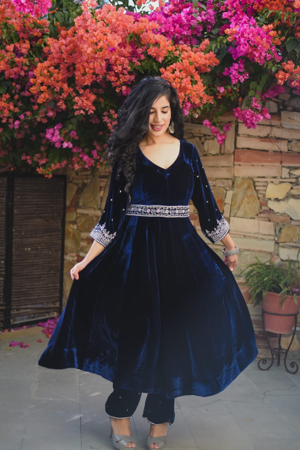 Royal Blue Velvet Suit