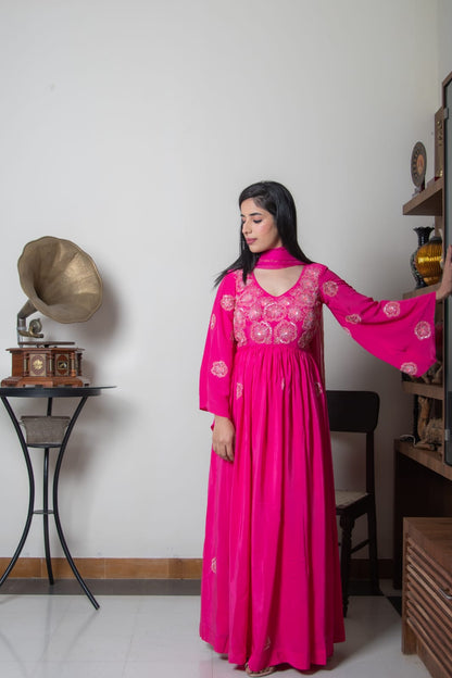 Rose V Neck Gown